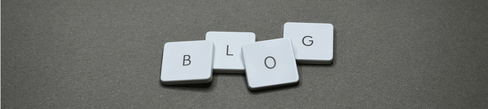 Tile spelling out the word BLOG